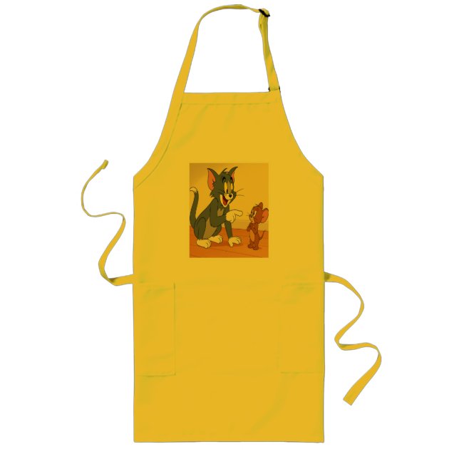 Classic Tom and Jerry Showdown Long Apron (Front)