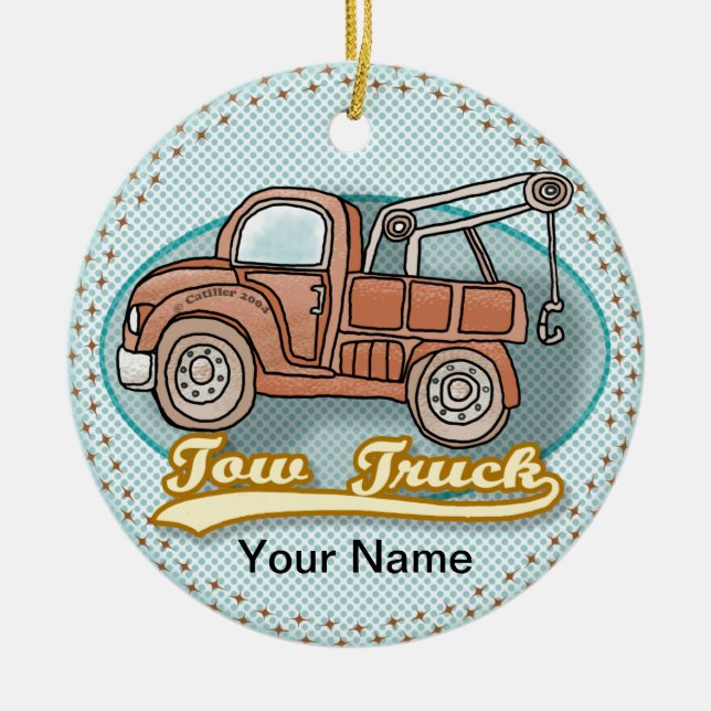Classic Tow Truck custom Ornament (Front)