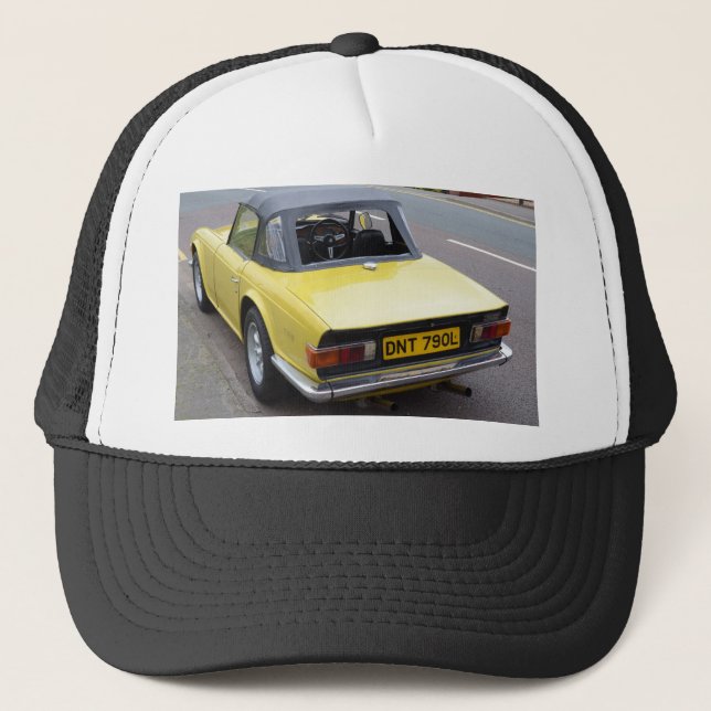 Classic TR6 Triumph Sportscar Trucker Hat (Front)