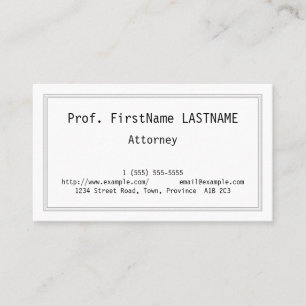 Classic, Traditional Business Card