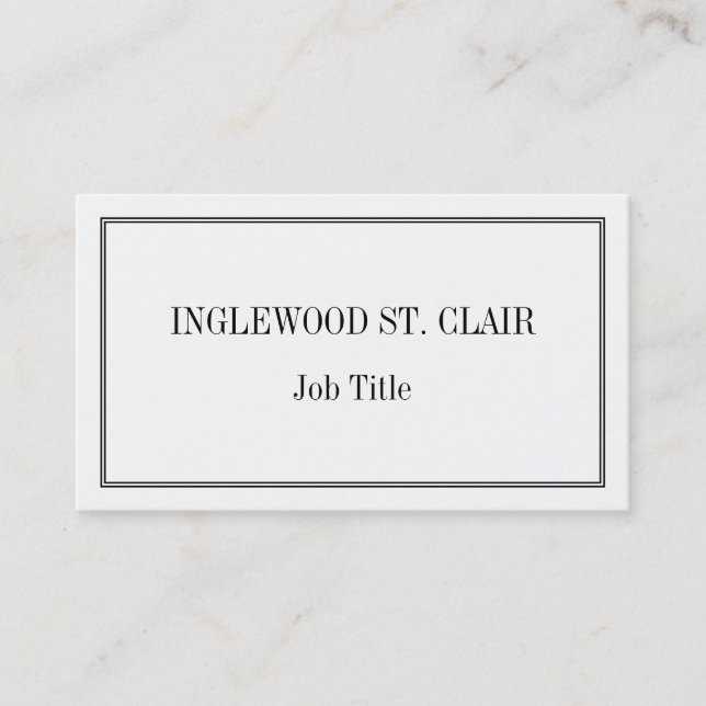 Classic, Traditional, Professional Business Card (Front)