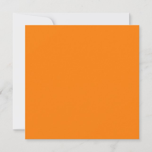 Classic Traditional Pumpkin Orange Solid Colour Card (Front)