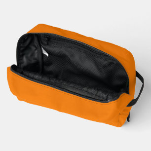 Classic Traditional Pumpkin Orange Solid Colour Dopp Kit