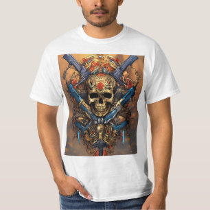 Classic Traditional Tattoo-Inspired T-Shirt Design