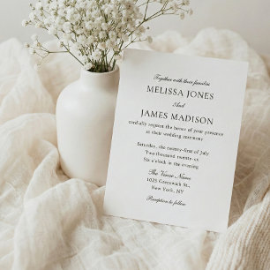 Classic Traditional Typography White Wedding