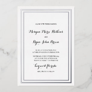 Classic Traditional Wedding Invitation