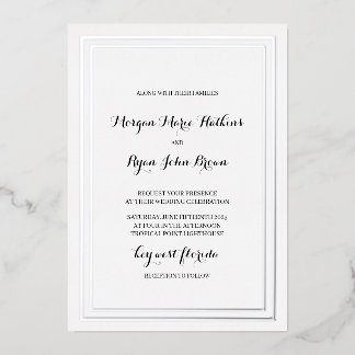 Classic Traditional Wedding Invitation