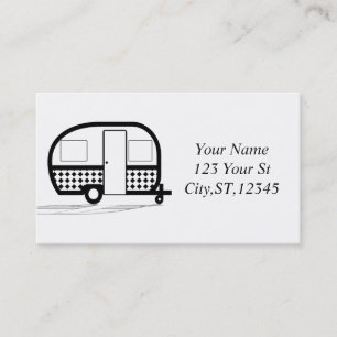 Classic travel trailer caravan Thunder_Cove Business Card