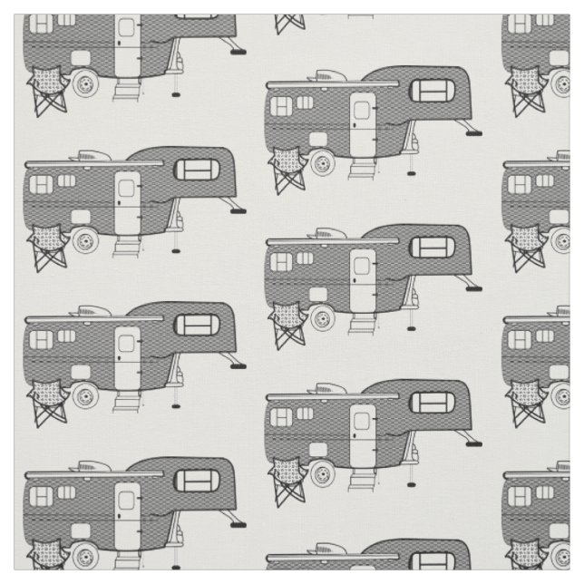 Classic Travel Trailer Caravan Thunder_Cove Fabric (Swatch)
