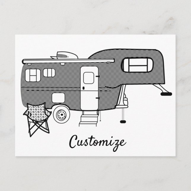 Classic Travel Trailer Caravan Thunder_Cove Postcard (Front)