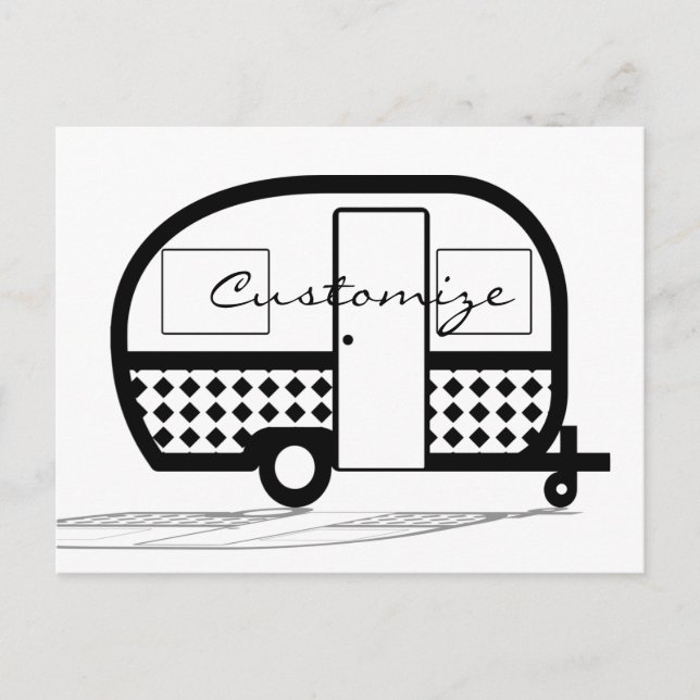 Classic Travel Trailer Caravan Thunder_Cove Postcard (Front)