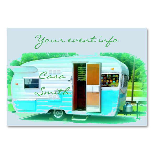 Classic travel trailer Thunder_Cove Table Number (Front)