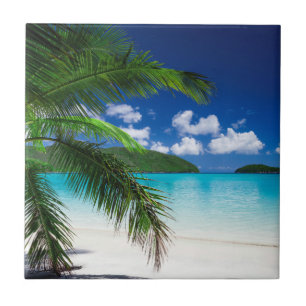 Classic Tropical Island Beach Paradise Tile
