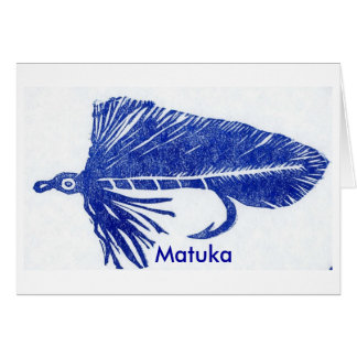 Classic Trout Fly Card "Blue Matuka"