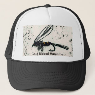 Classic Trout Fly Hat "Gold Ribbed Hare's Ear" wet