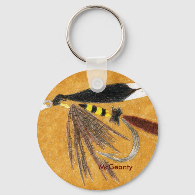 Classic Trout Fly Keychain (Front)