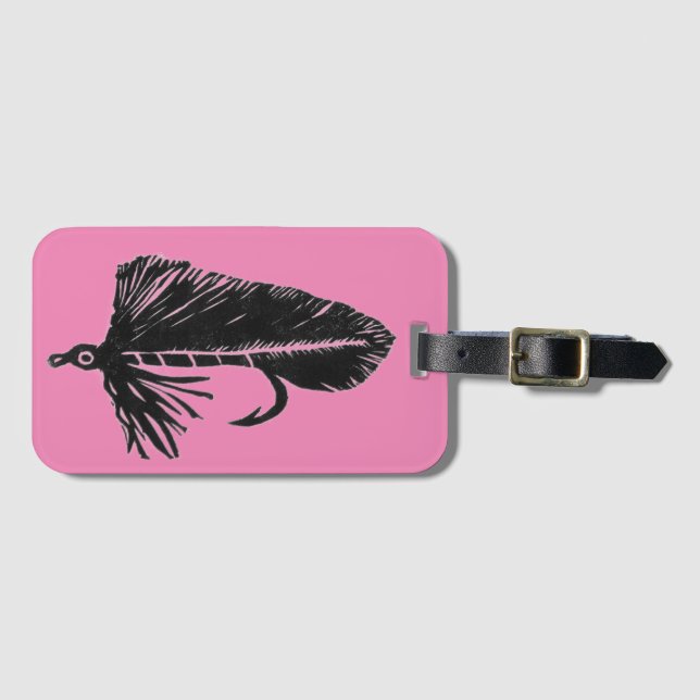 Classic Trout Fly Matuka streamer Luggage Tag (Front Horizontal)