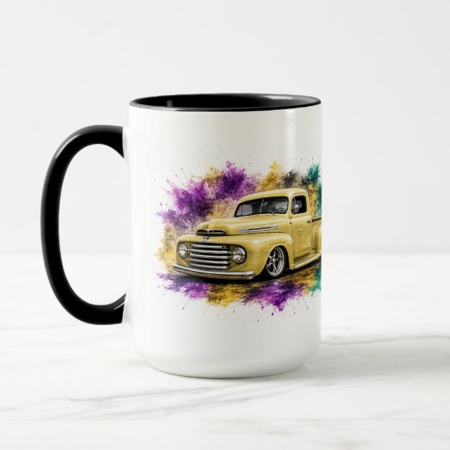 Classic Truck Watercolor Coffee Mug (Left)