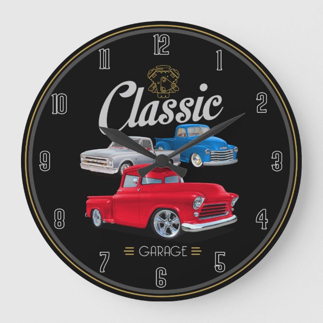 Classic Trucks Large Clock (Front)