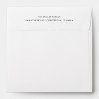 Classic Two-Line Return Address Layout Envelope