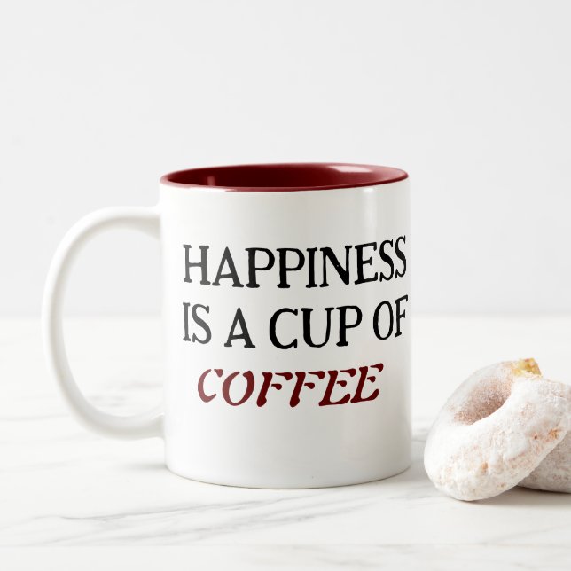 Classic Two Tone Coffee Mug (With Donut)