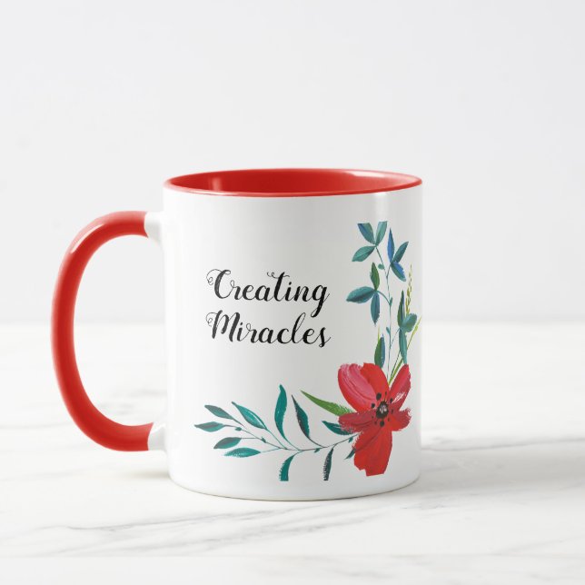 Classic Two-Toned Floral Gorgeous Coffee Mug (Left)