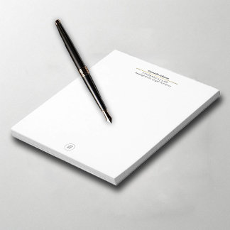 Classic Type Faux Gold Line Law Legal Lawyer Notepad