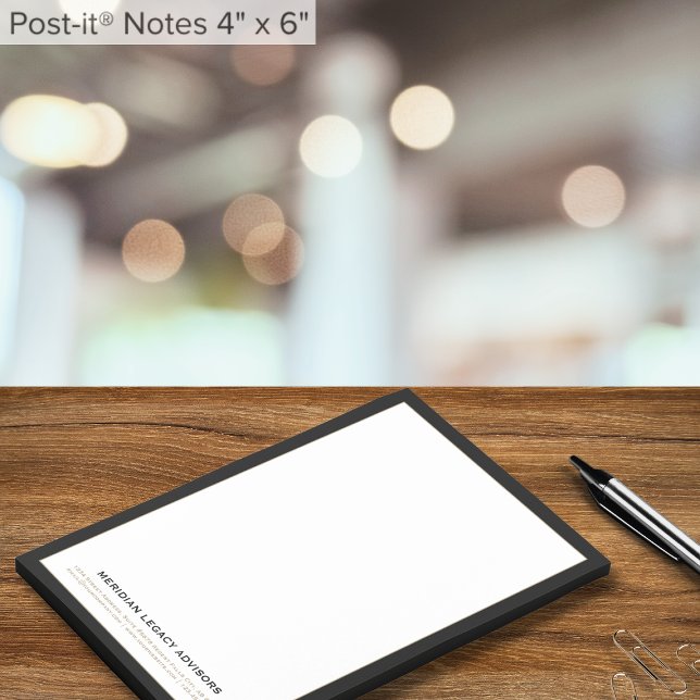 Classic Typography Black Framed 4x6 Post-it Notes (Creator Uploaded)