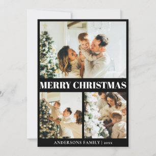Classic Typography Merry Christmas Holiday Card