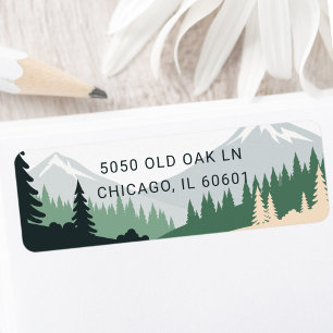 Classic Typography Modern Mountains Simple Address