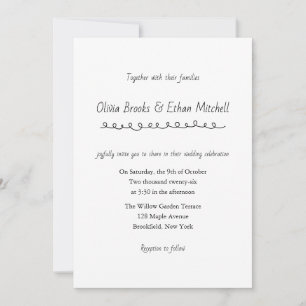 Classic Typography Wedding Invitation