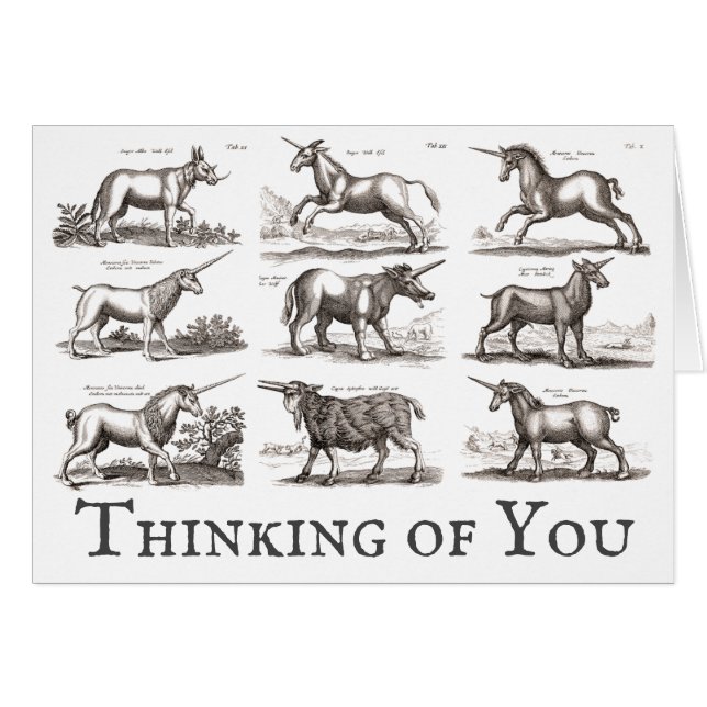 Classic Unicorn Antique Mythical Magical Creature (Front Horizontal)