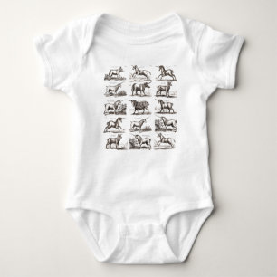 Classic Unicorn Antique Mythical Magical Creature Baby Bodysuit