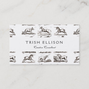 Classic Unicorn Antique Mythical Magical Creature Business Card