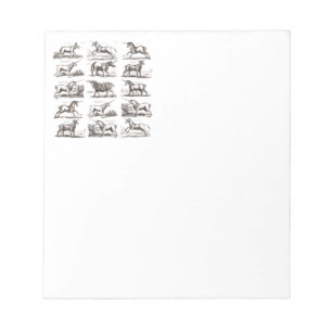 Classic Unicorn Antique Mythical Magical Creature Notepad