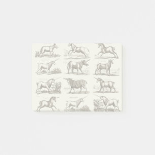 Classic Unicorn Antique Mythical Magical Creature Post-it Notes