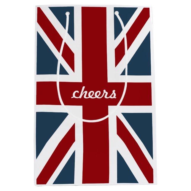 Classic Union Jack Flag Medium Gift Bag (Front)