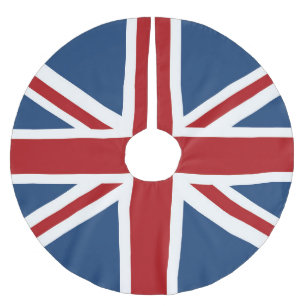 Classic Union Jack UK Flag Brushed Polyester Tree Skirt