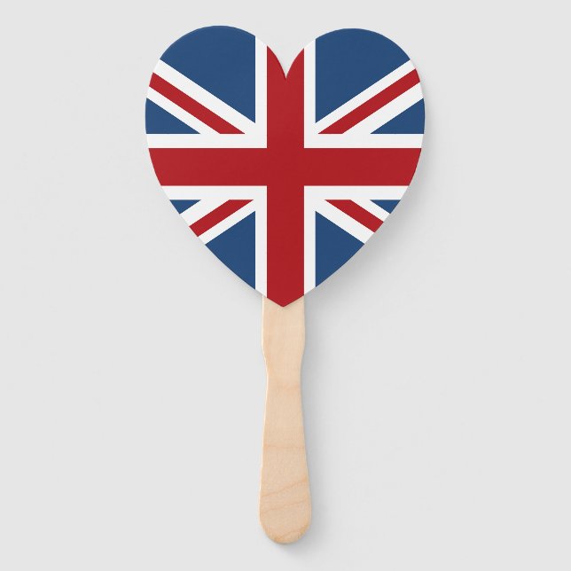Classic Union Jack UK Flag Hand Fan (Front)