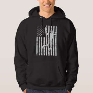 Classic Us Flag Basketball Print Usa Flag Basketba Hoodie