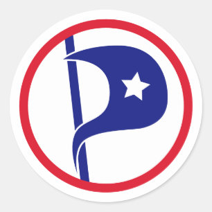 Classic US Pirate Party Sticker