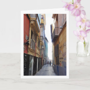 Classic Valencian Street, Spain Card
