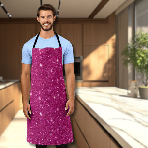 Classic Valentine Trendy Pink Glitter Style Apron