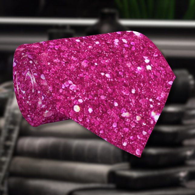 Classic Valentine Trendy Pink Glitter Style Tie (Creator Uploaded)