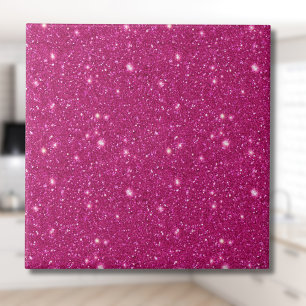 Classic Valentine Trendy Pink Glitter Style Tile