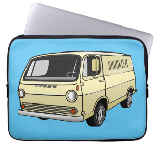 Classic van cartoon illustration laptop sleeve
