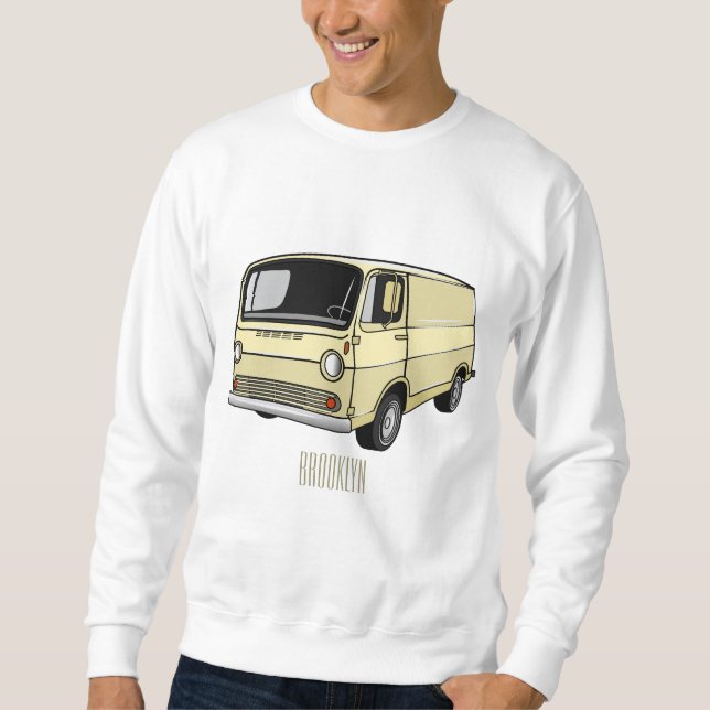 Classic van cartoon illustration sweatshirt (Front)