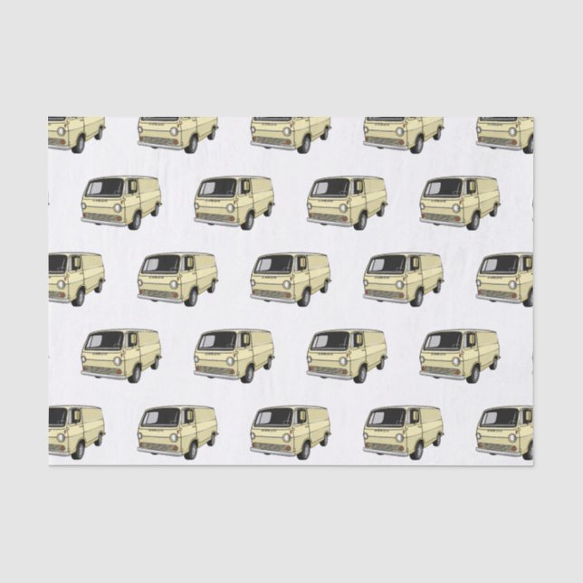 Classic van cartoon illustration tissue paper (Front)