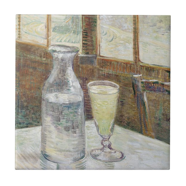 Classic Van Gogh Paris Cafe Absinthe Art Tile (Front)