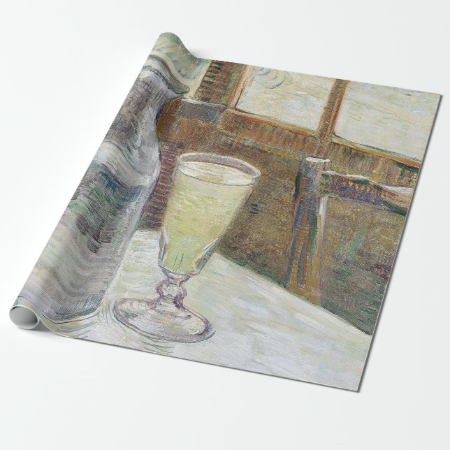 Classic Van Gogh Paris Cafe Absinthe Art Wrapping Paper (Unrolled)